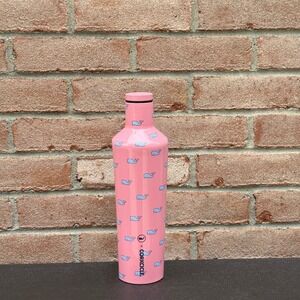 Vineyard Vines Corksicle Water Bottle 25 oz Pink Whale Print Insulated Flask